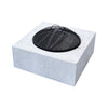 Square Outdoor BBQ Fire Pit Garden Bowl Stove Brazier Patio Heater Firepit w Lid