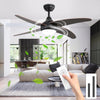 3/4/5 Blades Ceiling Fan & LED Lights Reversible Motor 52" Cooling Fan Lighting