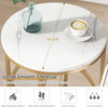 Tribesigns Modern Round End Table, Faux Marble Sofa Side Table, Coffee Table