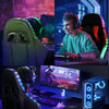 GAMING CHAIR WITH RGB LED LIGHTS ERGONOMIC COMPUTER CHAIR WITH HEADREST FOOTREST