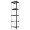 5 tiers Rectangle Standing Shelf Kitchen Shelf Storage Rack with 4 Wheels UK