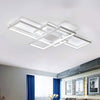 64W Modern LED Ceiling Light 6500K 4-Sqaure Ceiling Lamp White Living Room 90CM