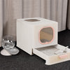 Large Self-Cleaning Hooded Cat Litter Box Enclosed Kitten Toilet Box Potty Tray