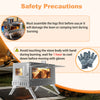 Portable Wood Burning Cooking Stove Camping Bell Tent Heating Stove with Pipes
