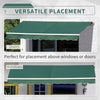 Retractable Manual Patio Awning Balcony Window Door Canopy Sun Shade Shelter UV