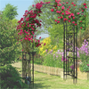 XXL Rust-proof Wedding Arch Garden Arbor Curved Metal Enduring Iron Garden Arch