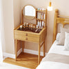 Vanity Desk with Mirror Makeup Table with 2 Drawers Open Storage Shelves