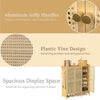 XL Rattan Shoe Cabinet with Doors with Flexible Adjustable Shelves Large Capacit