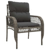 4 Piece Garden Sofa Set with Cushions Grey Poly Rattan K0L7
