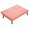 Modern Sofa Bed 2 Seater Pink Fabric Couch Settee Recliner Sleeper Living Room