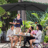 2x3M Outdoor Garden Banana Parasol Sun Shade Patio Hanging Umbrella Cantilever