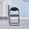 Set of 2 Folding Chair Padded Faux Leather Chair Home Office Dining Chairs