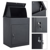 Outdoor Waterproof Parcel Delivery Drop Box Lockable Storage Letter Post Box+Key
