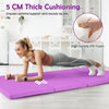 Sports Play Mat Gymnastics Mat with Carry Handles 240 x 116 x 5 cm Purple