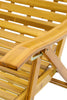 Bamboo Wood Lounger Chair 5 Position Adjustable Recliner Deck Chair Foldable