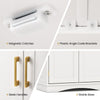 Kitchen Storage Organizer Bathroom Floor Storage Cabinet-White
