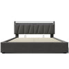 Ottoman Storage 5ft King Upholstered Bed with Headboard Storage and LED Lighting
