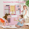 Chef Pretend Play Toy Play Kitchen Toy Set w/Oven & Sink-Pink