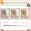 White Vanity Makeup Desk Dressing Table Set With LED Sliding Mirror + Stool Set