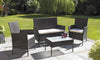 4 Piece Rattan Outdoor Furniture Sofa Table Chair Set Garden Patio Conservatory