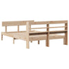 Bed Frame with Headboard 150x200 King Size Solid Wood Pine B4I6