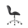 Cushioned Computer Desk Office Chair Adjustable Chrome Legs Lift Swivel Black