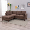 L-Shaped Corner Sofa, Sectional Couch with Built-in USB Port Chaise