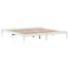 Bed Frame with Drawers White 200x200 Solid Wood Pine V9F9