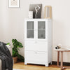 Floor Cabinet Freestanding Bathroom Storage Cabinet-White