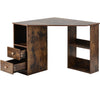 Corner Computer Desk with Storage Cabinet Home Office Study Workstation Table
