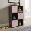 Storage Cube 6 Shelf Bookcase Wooden Display Unit Organiser Black Furniture