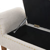 Linen Fabric Upholstered Bench Bed End Window Seat Ottoman Storage Stool Bedroom
