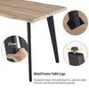 Dining Table Dining Room Kitchen Garden Table Metal Straight Legs Wooden Color