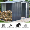 4x8FT Sheds Galvanised Steel Garden Storage Shed Ventilation Log Tools Cabinet