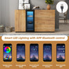 Storage Cabinet Sideboard with Drawers, Adjustable Shelves and Smart LED Lights