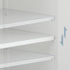 Mondeer Shutter Bathroom Storage Cabinet Floor Standing w/ 2 Adjustable Shelves