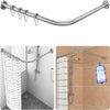 Shower Curtain Rail Pole Non Rust U L Shape Adjustable Corner Shower Rail