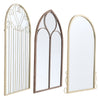 Large Window Garden Mirror Wall Mounted Metal Frame Floral Indoor Outdoor Decor