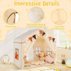 Kids Play Tent 3-4 Kids Large Play Tent House w/2 Opening Doors-Beige