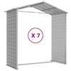 LAPOOH Garden Shed Grey 191x640x198 Galvanised Steel,Garden Storage Shed, N8S1