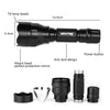 Tactical 8000LM Flashlight Lamp Hunting Air Rifle Torch Scope Mount Green Light