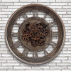 Large Wall Clocks for Living Room 60 CM Moving Gear Bronze, Modern Decorative