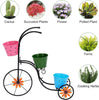 Bicycle Planter Metal Plant Stand Garden Bike Flower Pot Cart Holder Basket Deco