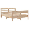 Bed Frame with Headboard 140x200 Solid Wood Pine V1H4