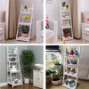 3/4 Tier Wood Ladder Folding Book Shelf Stand Plant Flower Display Shelving Rack