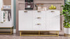 Modern Storage Cabinet Freestanding Cupboard Dresser with 3 Drawers