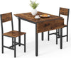 Industrial Drop Leaf Dining Table Extendable Kitchen Small Rustic Metal Folding