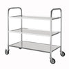 3-tier Rolling Kitchen Cart Trolley Stainless Steel Utility Catering Storage 90H