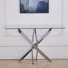 Clear Glass Chrome Chrome Sofa End Table Living Room Coffee Table Console Tables