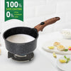 Kitchen Cookware Non-Stick Granite Pots and Pans Set w/ Removable Handle 8Pcs